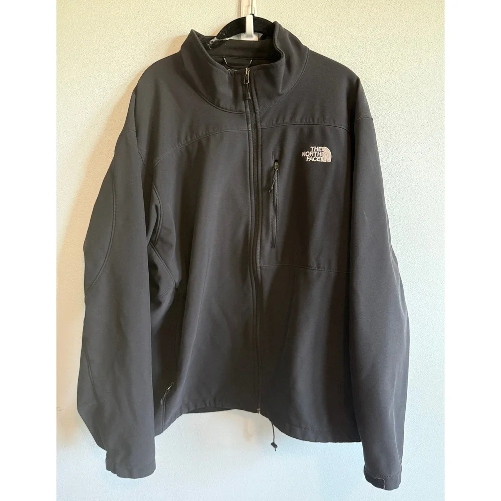 The North Face Mens Apex Bionic Softshell Jacket Black Full Zip Windbreaker XL